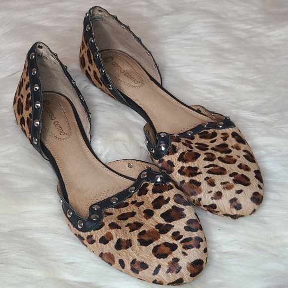 Corso Como Shoes - Corso Como fur leopard print flats size 8.5